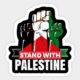 Stand With Palestine Will Be Free Flag Free Jerusalem, Free Gaza Sticker